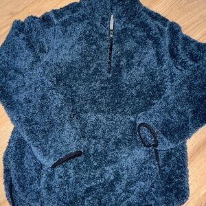 LIV OUTDOOR Life Integrity Earth Blue Front Pocket Fleece Pullover